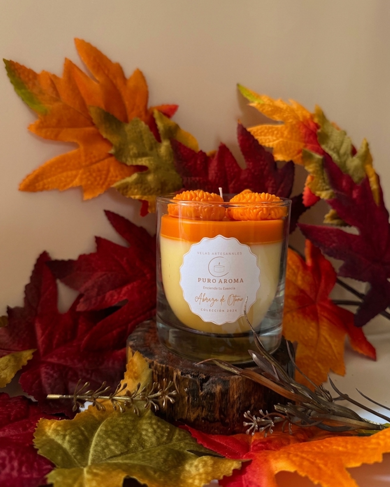 Vela de mandarina de la colección Aires de Otoño